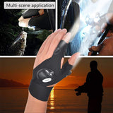 SDO92-Fingerless Glove LED Flashlight Waterproof Torch Outdoor Tool Fishing Camping Hiking Survival Rescue Multi Light Tool