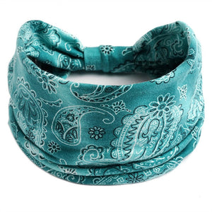 Boho Flower Print Headbands for Women