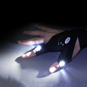 Outdoor LED Flashlight Survival Gloves