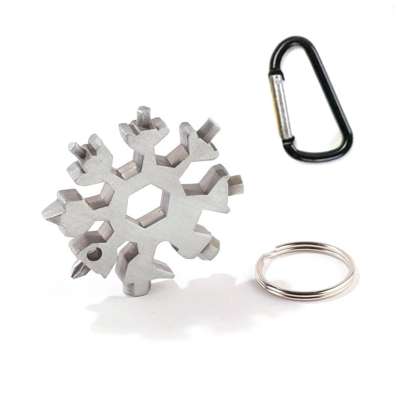 18-in-1 Snowflake Multi Tool Keychain