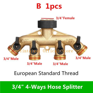 4-Way Garden Hose Splitter