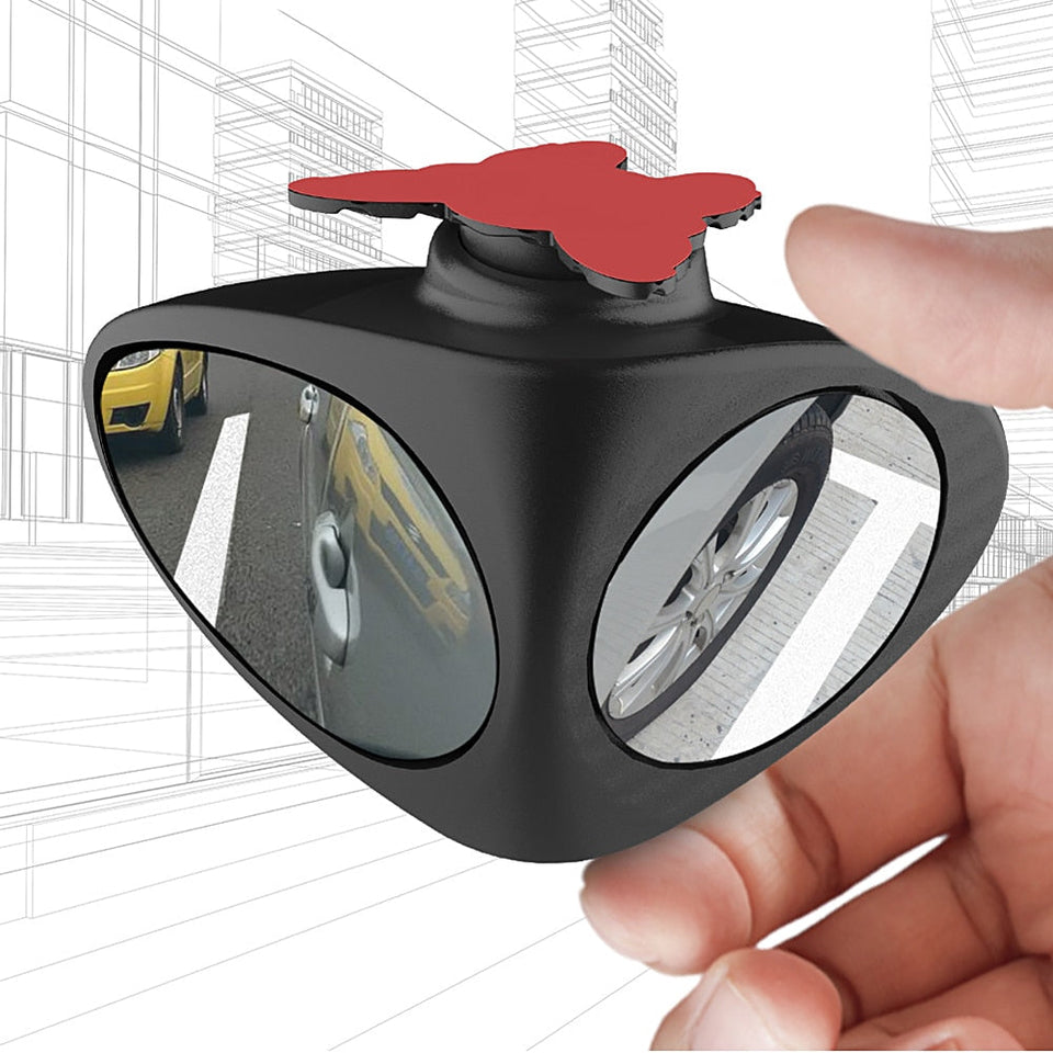 【2in1 Car Blind Spot Mirror】2 in 1 Car Blind Spot Mirror 360 Degree Rotation Double Sided Blind Spot Mirror Reversing Parking Auxiliary Car Rear View Mirror