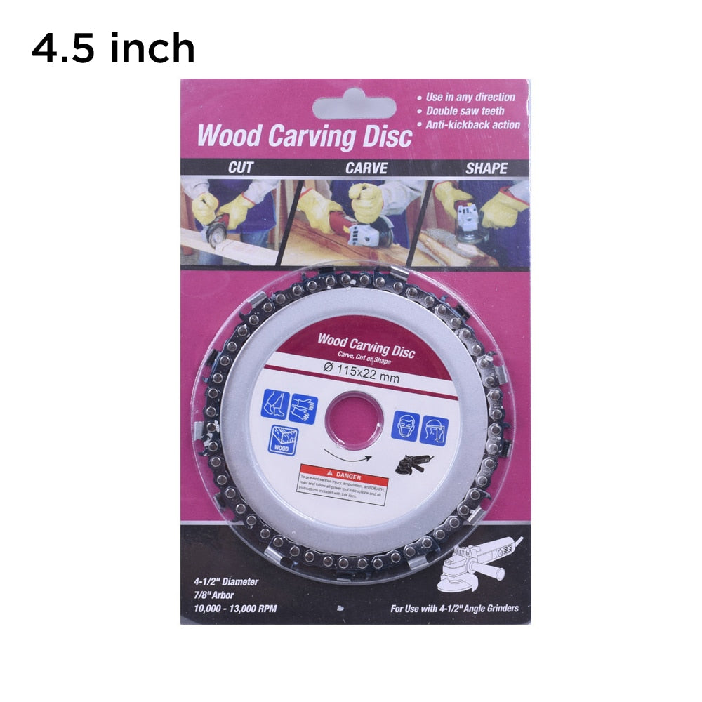 【CA213 】4/4.5/5 Inch Grinder Chain Disc Woodworking Chain Saws Plate Tool