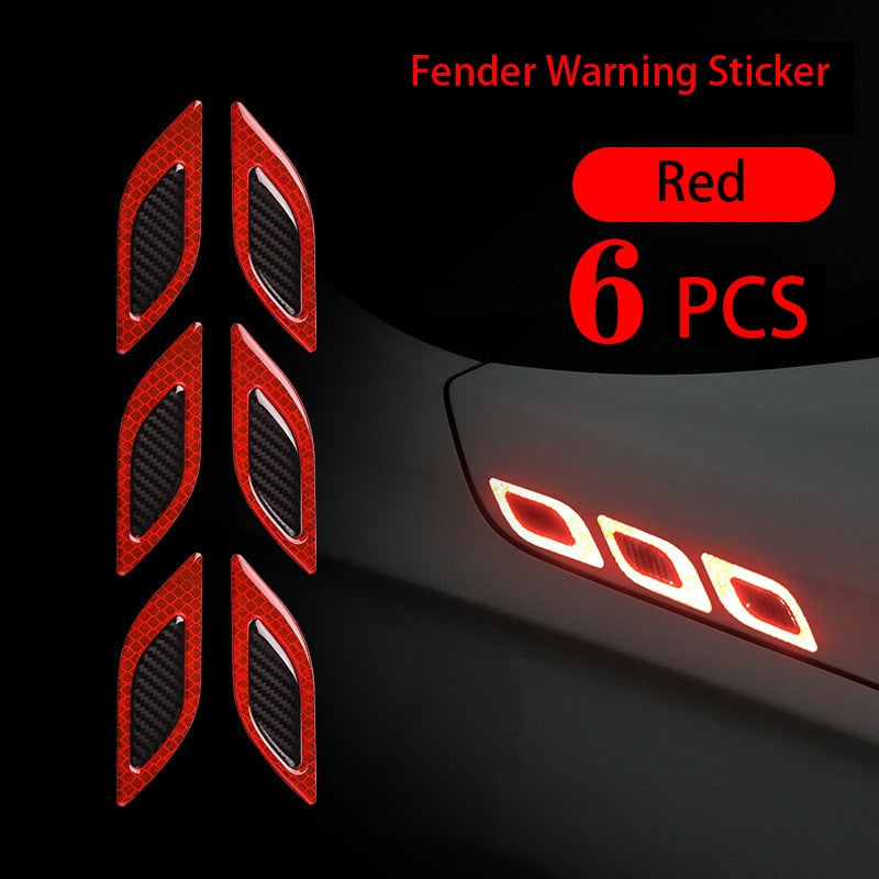 6PCS/Lot Carbon Fiber Car Sticker