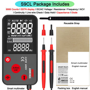 BSIDE Digital Multimeter 9999 T-RMS 3.5" LCD Color Display