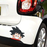 Dragon Ball Z Car Stickers: Son Goku & Vegeta Reflective Decals