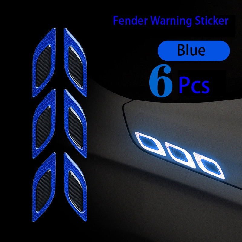 6PCS/Lot Carbon Fiber Car Sticker