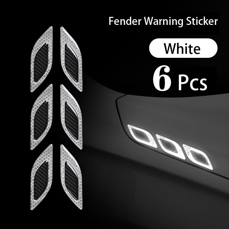 6PCS/Lot Carbon Fiber Car Sticker