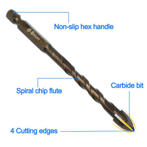 DIZAINLIFE Cross Hex Tile Drill Bits Set