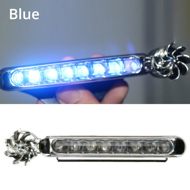 【LV093】Wind Powered 8 LED Car Light External DRL Running Lights Headlight Fog Light Lamp