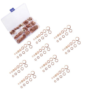 【LH114】Car Drain Bolt Crush Washer Copper Oil Plug Gasket Seal Ring 12 Sizes Copper Gasket Boxed Copper Gasket Combination Oil