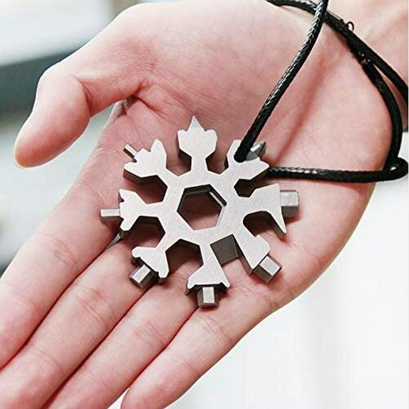 18-in-1 Snowflake Multi Tool Keychain