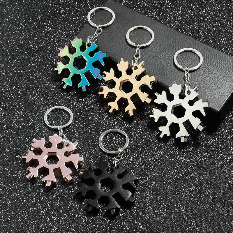 18-in-1 Snowflake Multi Tool Keychain