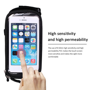 Waterproof Touch Screen Bicycle Bags Cycling Bike Front Frame Bag Tube Pouch Mobile Phone Storage Bag