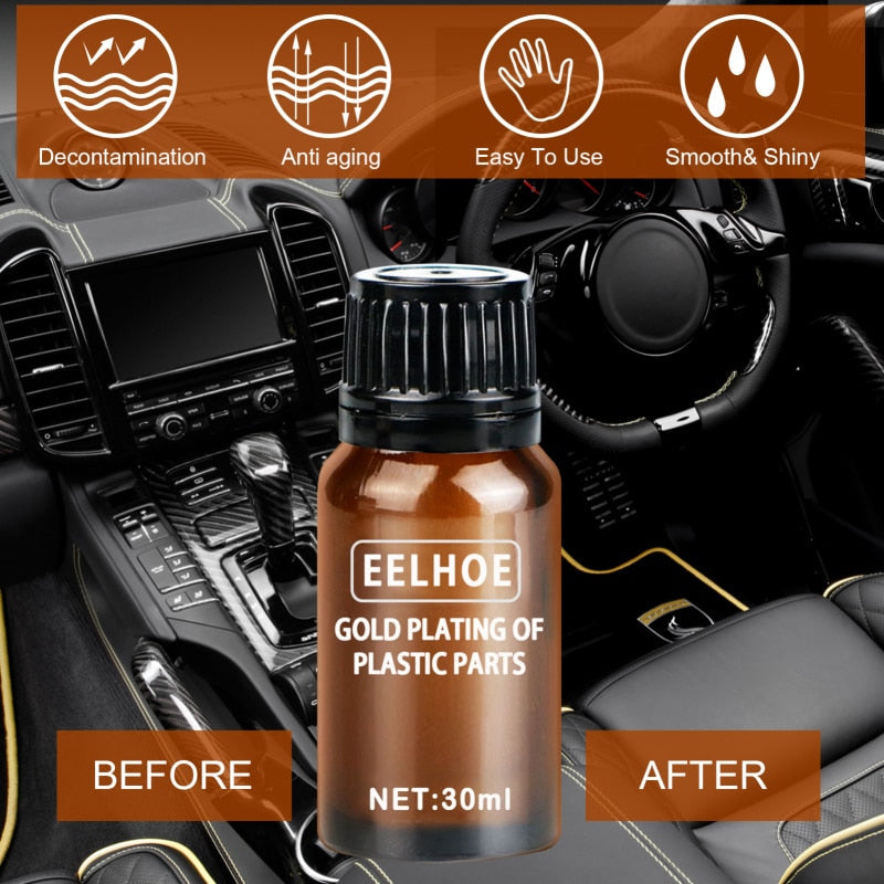 【Car Parts Refurbish Cleaner】30/20/10ml Car Plastic Parts Refurbish Agent Dash Board Auto Interior Clean Restore Wax Coating Paste  Car Maintenance