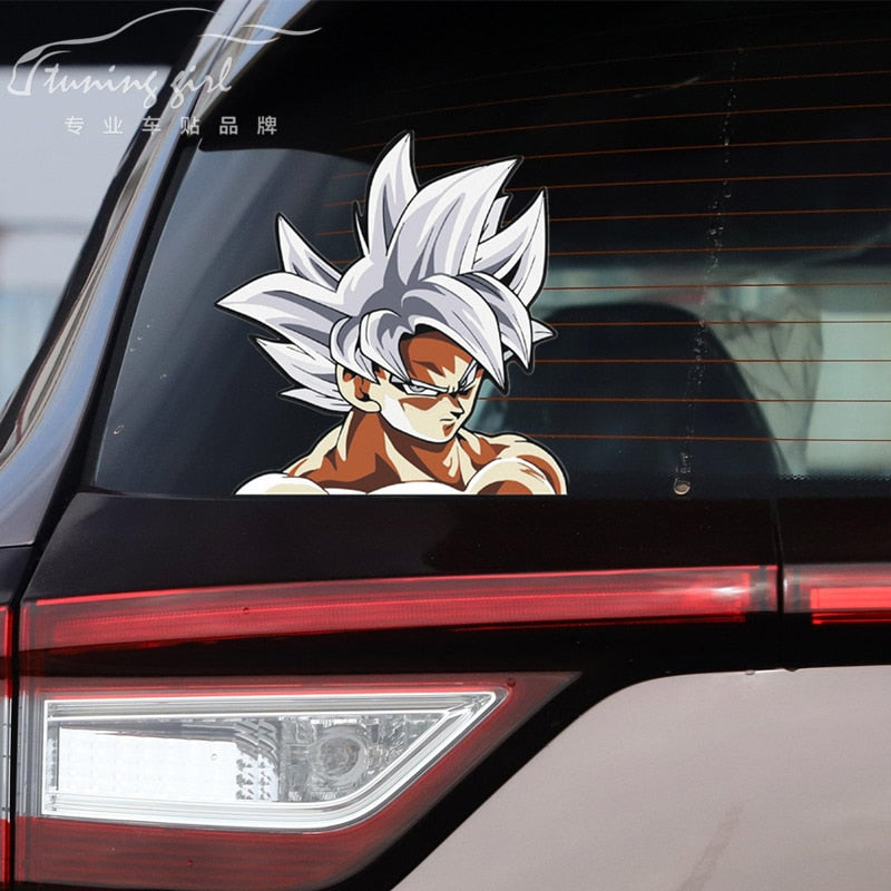 Dragon Ball Z Car Stickers: Son Goku & Vegeta Reflective Decals