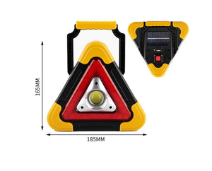 【Solar Traffic Warning Lamp】Triangle Warning Sign Triangle Car LED Work light Road Safety Emergency Breakdown Alarm lamp Portable Flashing light on hand