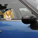 Dragon Ball Z Car Stickers: Son Goku & Vegeta Reflective Decals