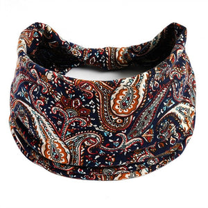 Boho Flower Print Headbands for Women