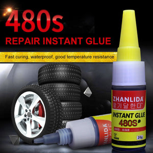 【Rubber Repair Tire Glue】New Black Super Glue Car Rubber Repair Tire Glue 480S Car Adhesives Tire Repair Glue Sealer Window Speaker Seal Tire Repair Glue