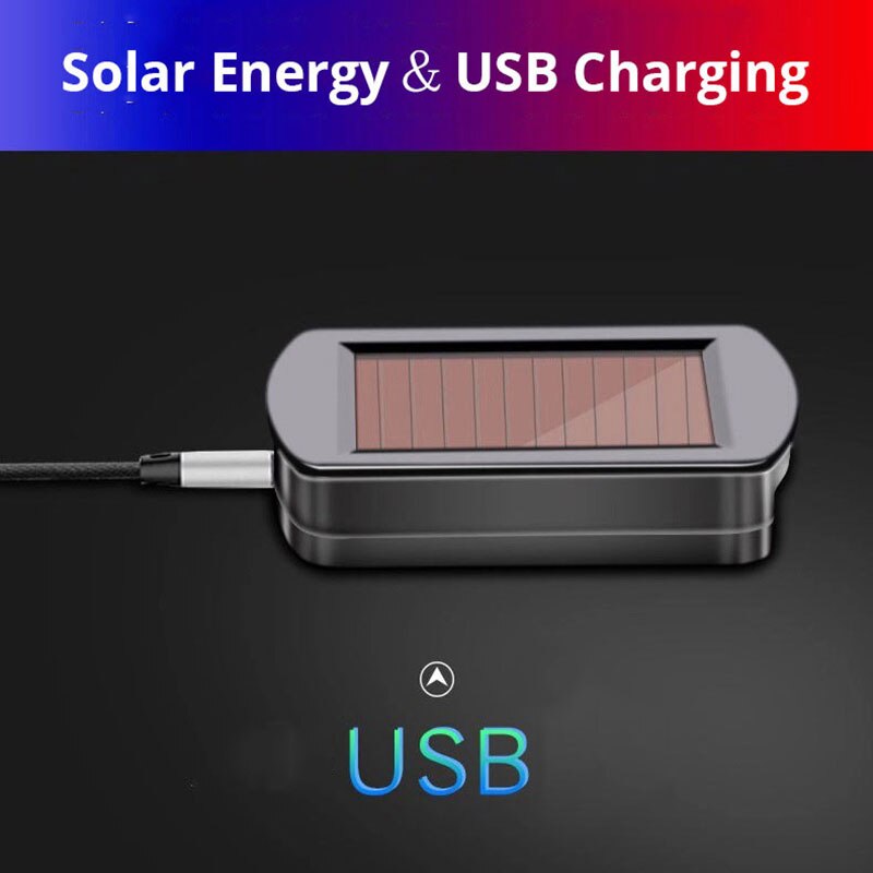 Solar-Powered LED Car Ashtray with Removable Lighter