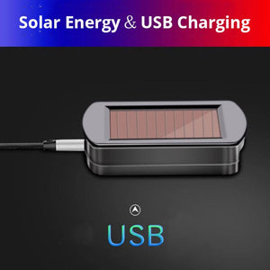 Solar-Powered LED Car Ashtray with Removable Lighter