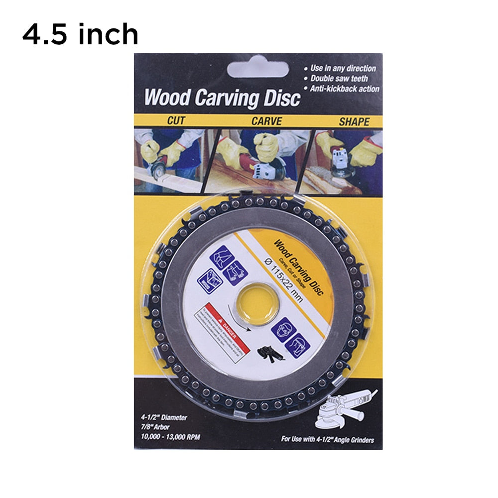 【CA213 】4/4.5/5 Inch Grinder Chain Disc Woodworking Chain Saws Plate Tool