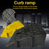 【Car Ramp Mat】Portable Lightweight Curb Ramps Heavy Duty Plastic Threshold Ramp Mat Pad Car Trailer Truck Bike Motorcycle Wheelchair Curb Ramp