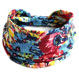 Boho Flower Print Headbands for Women