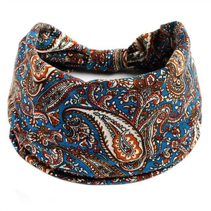 Boho Flower Print Headbands for Women