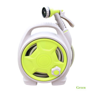 【Wash Hose Car】Mini Portable Garden Pipe Hose Reel Cart With Water Spray Gun Set Agricultural Home Garden Storage Suit Cart Car Wash Hose Car