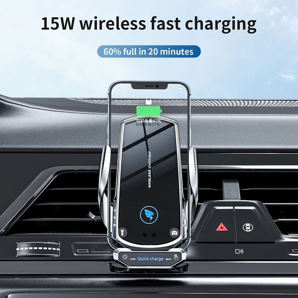 15W Car Wireless Charger with Magnetic Head