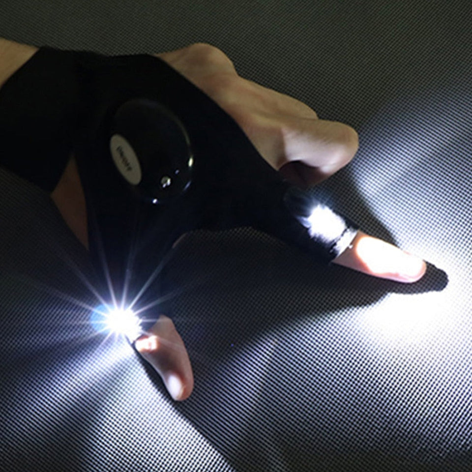 【LV007】Led glove Night Light Waterproof Fishing Gloves Flashlight Hunting Rescue Tool