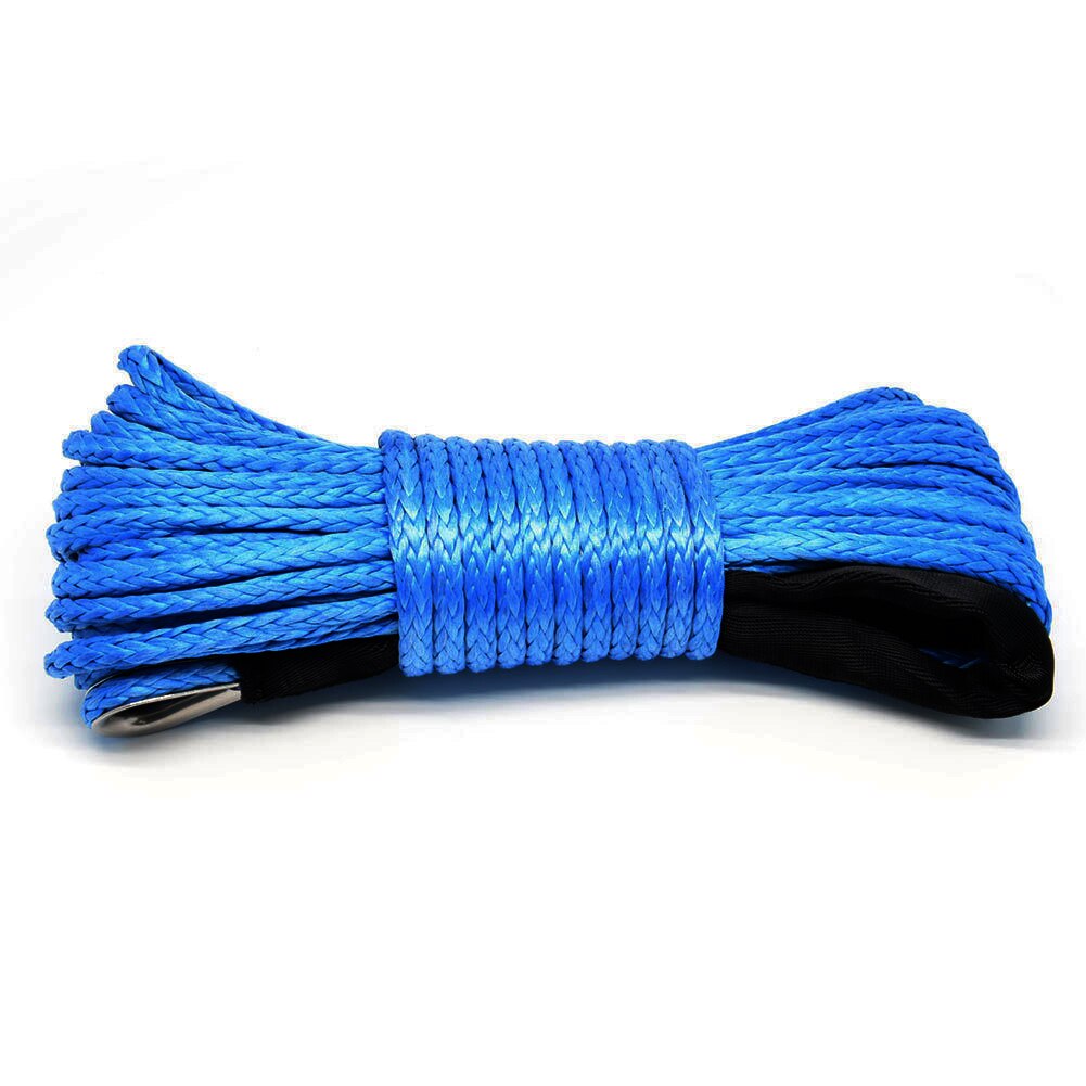 15m 7700LBs Synthetic Winch Rope with Sheath