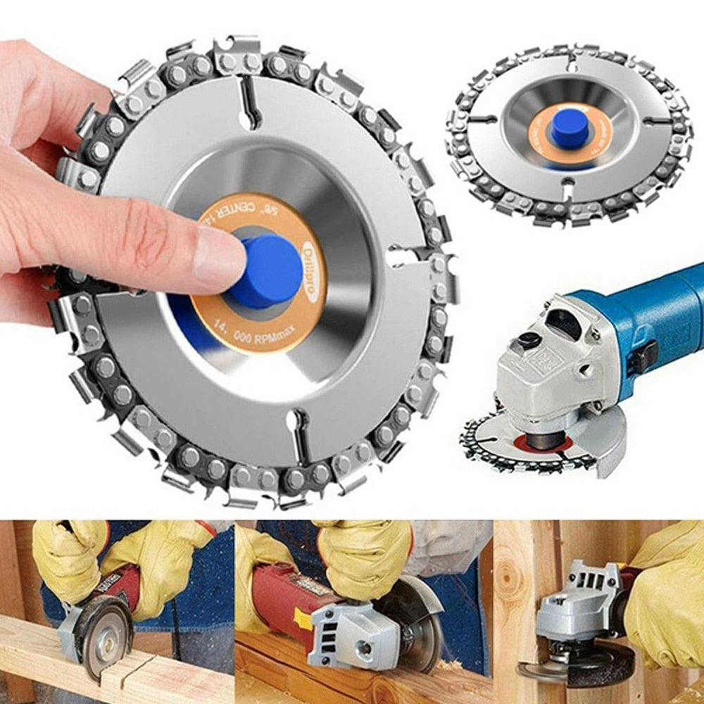 【CA213 】4/4.5/5 Inch Grinder Chain Disc Woodworking Chain Saws Plate Tool