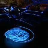 【LV005】Wire Car Interior lights Ambient LED Flex Rgb Strip Auto Flexible Atmosphere Neno Tube Soft USB Lamp Lighting Rope Tape Light