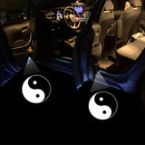 【2pcs Car Door Welcome Light—cartoon】Wireless Led Car Door Welcome Light Laser Projector Logo Ghost Shadow Lights Universal Paste Car Door Decorative Lamp Accessorie