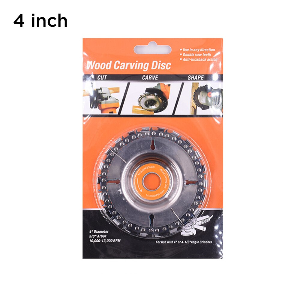 【CA213 】4/4.5/5 Inch Grinder Chain Disc Woodworking Chain Saws Plate Tool