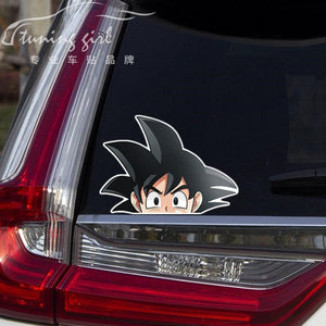 Dragon Ball Z Car Stickers: Son Goku & Vegeta Reflective Decals