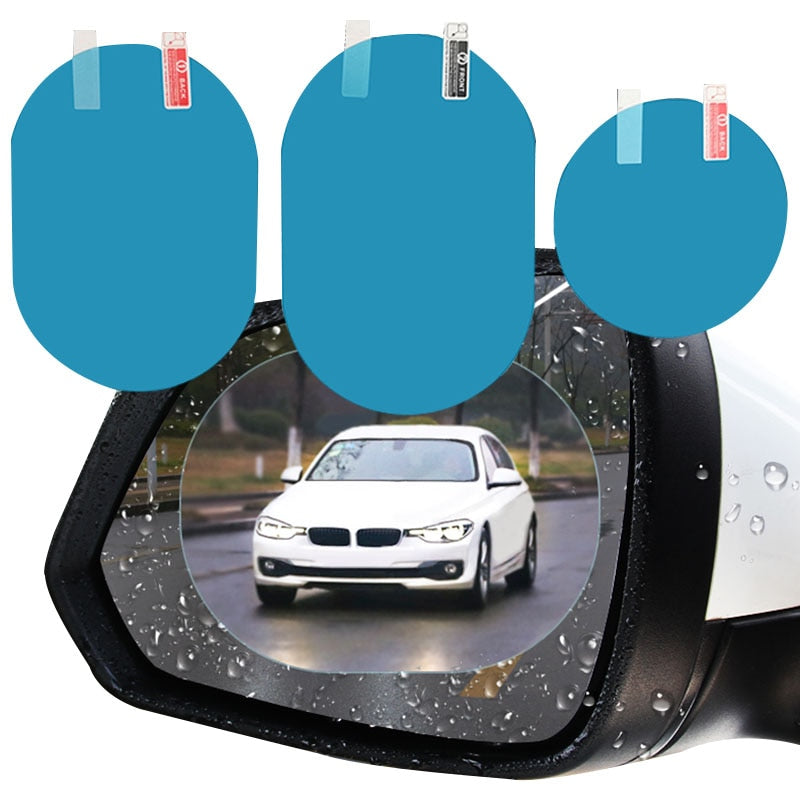 【Car Rainproof Film】2 Pcs Car sticker Rainproof Film for Car Rearview Mirror Car Rearview Mirror Rain Film Clear sight in rainy days Car film