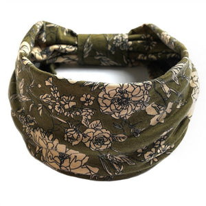 Boho Flower Print Headbands for Women