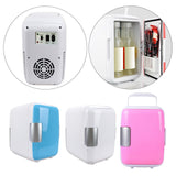 【Mini Car Fridge】Portable Mini 4L Car Fridge Refrigerator Cooler Warmer Compact Skincare Milk Beer AC/DC for Office Camping