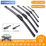 【LV028】Left Rudder Car Windshield Wiper Blades U-type Universal Soft Rubber Frameless Bracketless