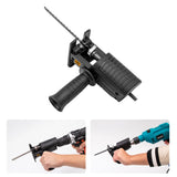 【Electric Saw Adapter】Portable Reciprocating Electric Saw Adapter Electric Drill Modified Tool Attachment with 3 Saw Blades for Wood Metal Cutting