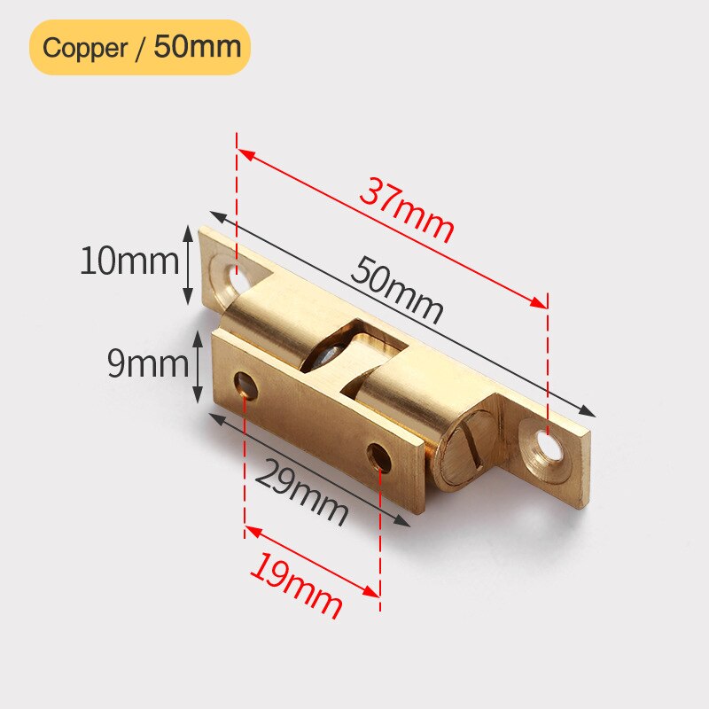 love679--2PCS Pure Copper Cabinet Catches