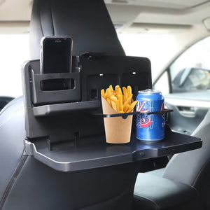 【Car Folding Table】Car Folding Food Cup Tray Dining Table Drink Holder Backseat Cup Holder Car Interior Storage Shelf Auto Accessories