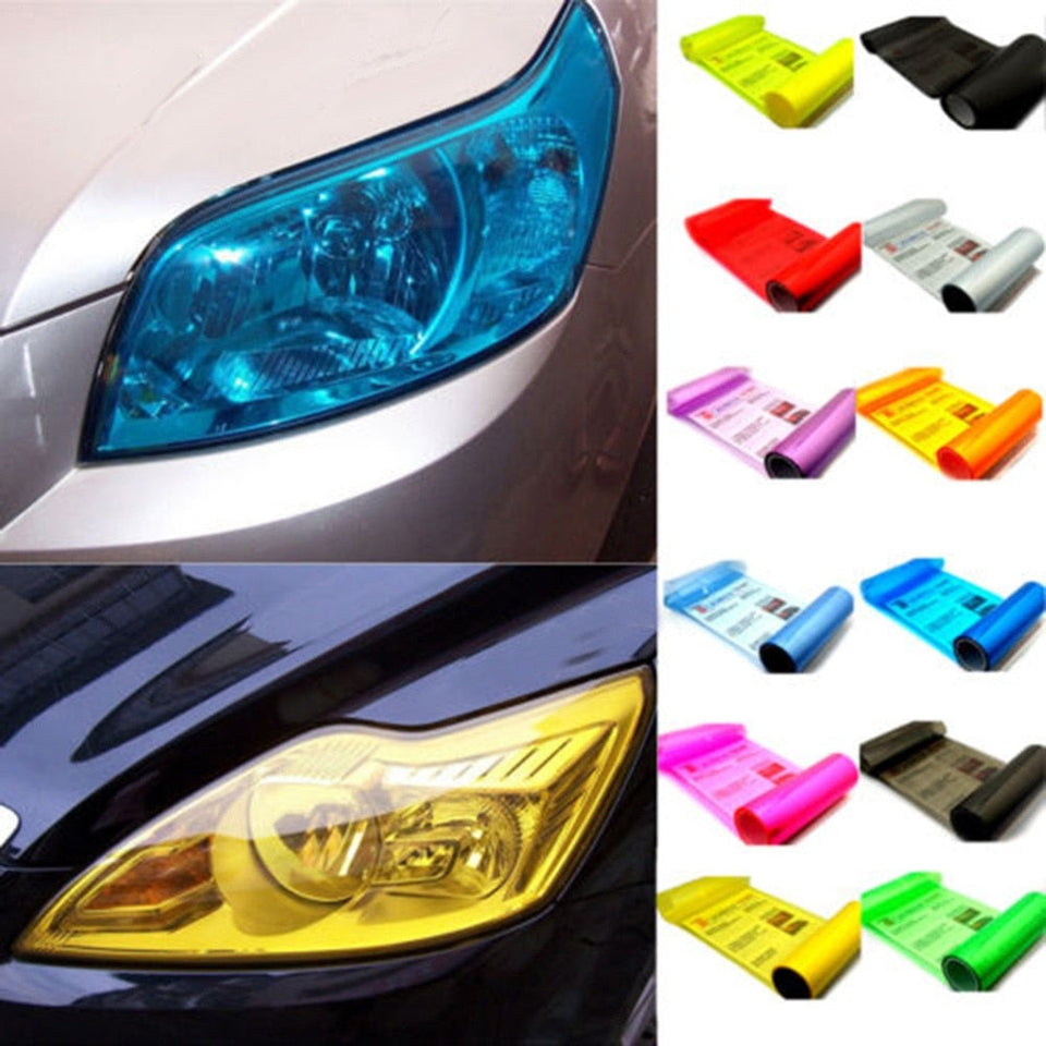 【Car Headlight Sticker】Promotion! 30x60cm Car Tint Fashion Headlight Taillight Fog Light Vinyl Film Sheet Sticker Cover