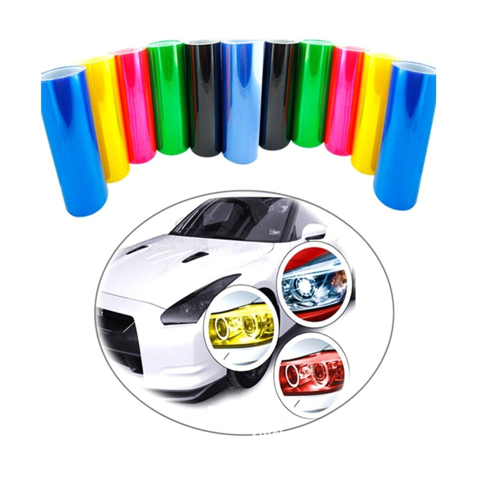 【Car Headlight Sticker】Promotion! 30x60cm Car Tint Fashion Headlight Taillight Fog Light Vinyl Film Sheet Sticker Cover