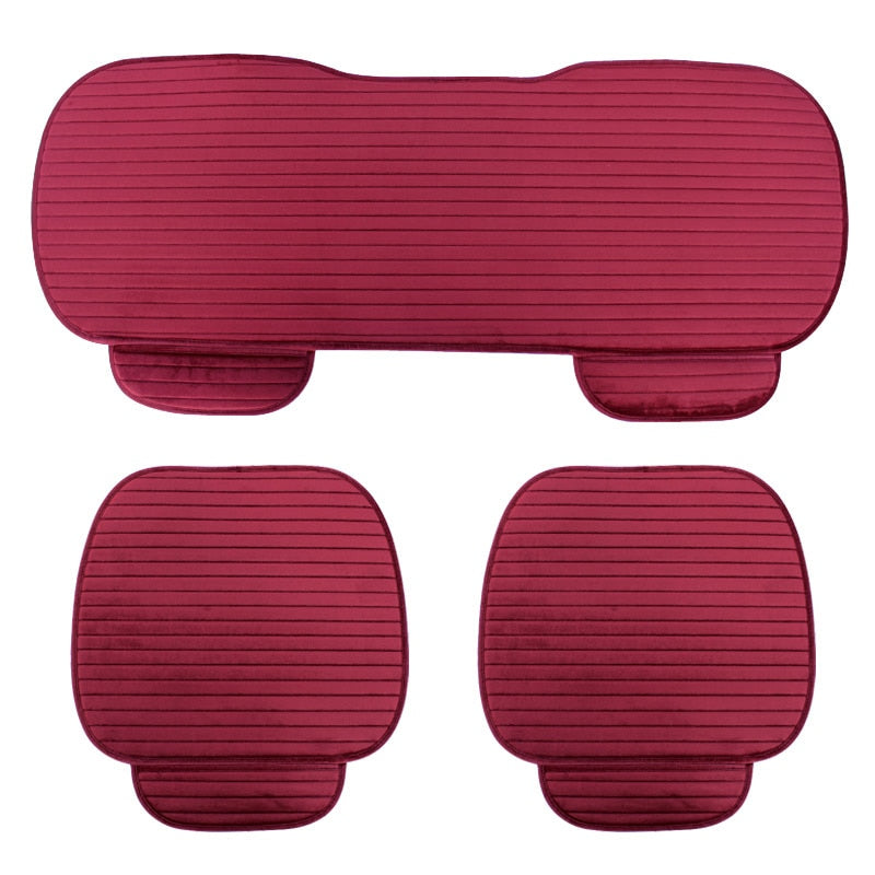 Flocked Car Seat Cover Set - Universal Non-Slip Cushion