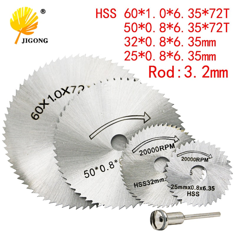 HSS Circular Saw Blade Set for Dremel & Power Tools